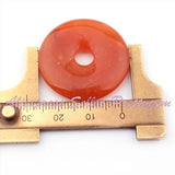 30mm Donut Round Stone Bead Pendant for DIY Jewelry Making