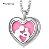 Heart Drop 30mm Oil Diffuser Locket Necklace +10 Pads