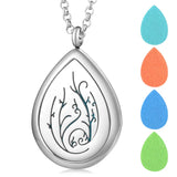 Heart Drop 30mm Oil Diffuser Locket Necklace +10 Pads