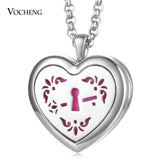 Heart Drop 30mm Oil Diffuser Locket Necklace +10 Pads