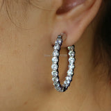 30mm Plated Small Hoop Earrings Set - Wedding Jewelry Women
