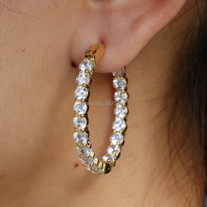 30mm Plated Small Hoop Earrings Set - Wedding Jewelry Women