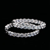 Zircon Plated Hoop Earrings Set for Women