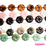 30mm Natural Flower Loose Beads Strand 10Pcs DIY Jewellery Making