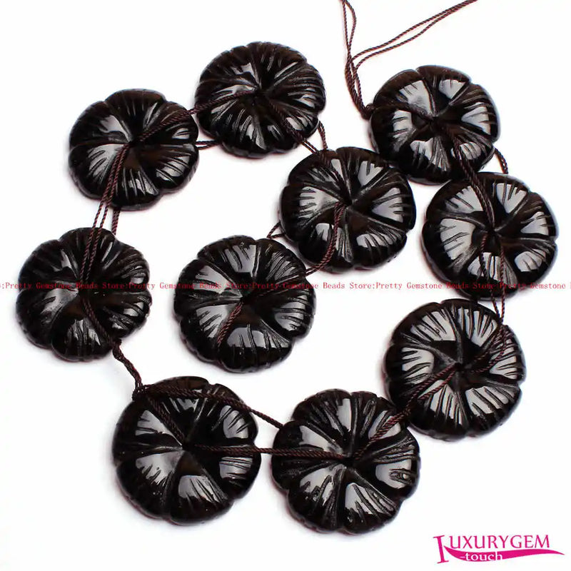 30mm Natural Flower Loose Beads Strand 10Pcs DIY Jewellery Making