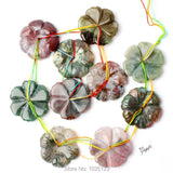 30mm Agates Flower Shape Beads Strand 10Pcs DIY Jewellery Making