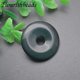 5pcs 30mm Natural Stone Crystal Quartz Indian Agate Donut Charms Pendant