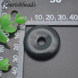 5pcs 30mm Natural Stone Crystal Quartz Indian Agate Donut Charms Pendant