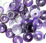 6pcs Natural Stone Donut Pendant Charms for DIY Jewelry Making