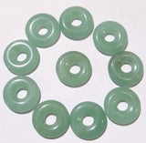 30mm Natural Stone Donut Pendant For DIY Jewelry Making 12pcs