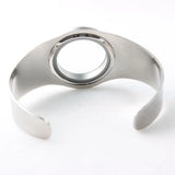 30mm Stainless Steel Floating Locket Bangle Bracelet Women Accessories