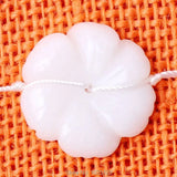 30mm Natural Jades Flower Shape Beads Strand 10Pcs DIY Jewellery Making