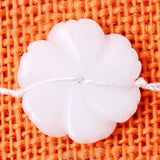 30mm Natural Jades Flower Shape Beads Strand 10Pcs DIY Jewellery Making