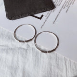 925 Sterling Silver Hoop Earrings with Beads Retro Vintage Style