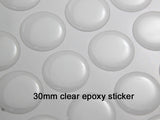 30mm Round Clear Epoxy Dots for DIY Crafts 3D Jewelry Making