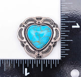 30mm Silver Flower Heart Turquoise Conchos for Leathercraft