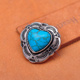 30mm Silver Tribal Flower Heart Conchos For Leathercraft