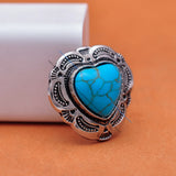 30mm Silver Tribal Flower Heart Conchos For Leathercraft