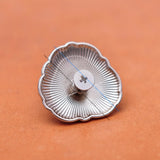 30mm Silver Tribal Flower Heart Conchos For Leathercraft