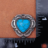 30mm Silver Tribal Flower Heart Conchos For Leathercraft