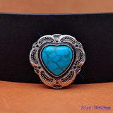 30mm Silver Tribal Flower Heart Conchos For Leathercraft