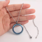 30mm Waterproof Memory Locket for Women - Stainless Steel Floating Locket Neckla