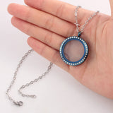 30mm Waterproof Memory Locket for Women - Stainless Steel Floating Locket Neckla