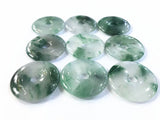 Natural Stone Chalcedony Donut Charms Pendants 2pcs