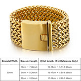 30mm Stainless Steel Mesh Bracelet Men Charm High Bracelet for Boyfriend