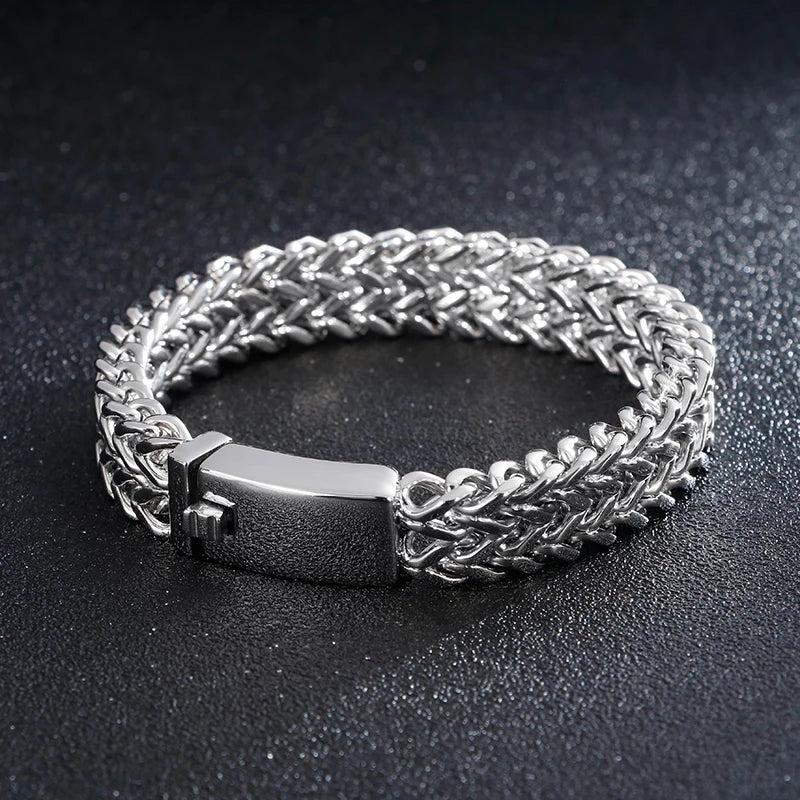 30mm Stainless Steel Mesh Bracelet Men Charm High Bracelet for Boyfriend