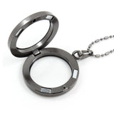 30mm Magnetic Glass Locket Necklace with Chain - 5pcs/lot