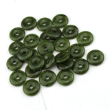 30mm Canadian Jade Stone Bead Donut Shape DIY Loose Bead