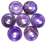 30mm Quartz Crystal Tiger Eye Donut Pendant DIY Jewelry Necklace 12pcs