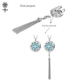 30mm Aromatherapy Diffuser Pendant Necklace Stainless Steel