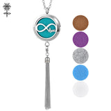 30mm Aromatherapy Diffuser Pendant Necklace Stainless Steel