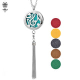 30mm Aromatherapy Diffuser Pendant Necklace Stainless Steel