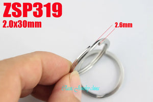 30mm Stainless Steel Key-ring Split Key Rings DIY Accessories 100pcs ZSP319