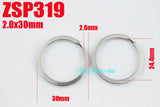 30mm Stainless Steel Key-ring Split Key Rings DIY Accessories 100pcs ZSP319
