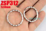 30mm Stainless Steel Key-ring Split Key Rings DIY Accessories 100pcs ZSP312