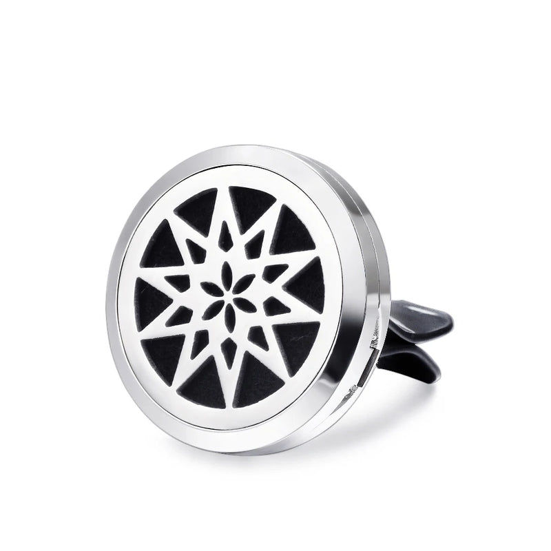30mm Stainless Steel Car Air Conditioner Perfume Clip Aromatherapy Oil Locket
