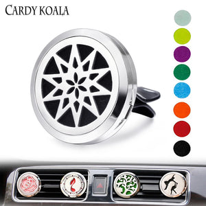 30mm Stainless Steel Car Air Conditioner Perfume Clip Aromatherapy Oil Locket
