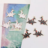 30 Paper Crane Shape Alloy Charms DIY Jewelry Earrings/Necklace Pendants