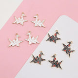 30 Paper Crane Shape Alloy Charms DIY Jewelry Earrings/Necklace Pendants