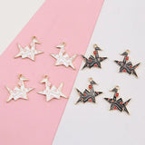 30 Paper Crane Shape Alloy Charms DIY Jewelry Earrings/Necklace Pendants