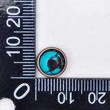 30pc 10mm Turquoise Beads Rivet Stud Concho for Leathercraft Saddle Belt