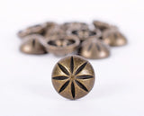 30pc 13MM Copper Floral Engraved Belt Conchos Rivet Stud Decor