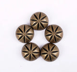30pc 13MM Copper Floral Engraved Belt Conchos Rivet Stud Decor