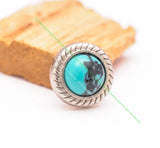 30pc 13mm Southwest Green Turquoise Stone Rivet Concho for Leathercraft Belt