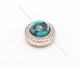 30pc 13mm Southwest Green Turquoise Stone Rivet Concho for Leathercraft Belt