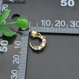 30pc Moon Bracelet Charms Nickel Plated Small Size DIY Jewelry Making